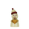 Steinbach Wooden Clumsy Mini Collection, Valentine with Heart and Beanie, 4.7"