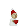 Steinbach Wooden Clumsy Mini Collection, Valentine with Red Heart and Wooden Beanie, 4.7"