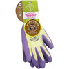 Womanswork Weeding Glove, Latex-Dipped Palm, Purple, Size Medium (1 pair)
