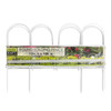 Origin Point Garden Craft Round Folding Border Fence, White, 10'L x 10" H