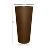 Tusco Products Cosmopolitan Round Garden Planter, Espresso, 20"