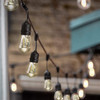 Sterno Home Vintage-Style Outdoor LED String Lights, Black, 48 Feet