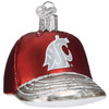 Old World Christmas Blown Glass Ornament for Christmas Tree, WSU Baseball Cap