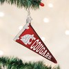 Old World Christmas Hanging Glass Tree Ornament, Washington State University Pennant (With OWC Gift Box)