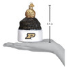 Old World Christmas Glass Blown Tree Ornament, Purdue University Beanie (With OWC Gift Box)