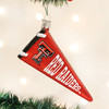 Old World Christmas Hanging Glass Tree Ornament, Texas Tech Pennant