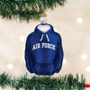Old World Christmas Glass Blown Tree Ornament, Air Force Hoodie (With OWC Gift Box)
