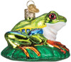 Old World Christmas Hanging Glass Tree Ornament, Red Eyed Tree Frog (With OWC Gift Box)