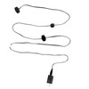 Kurt Adler USB PowerConnect+ Extension Cord with 6 Ports, Black Wire, 6'