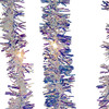 Kurt Adler Christmas Decoration, Pre-Lit Iridescent Tinsel Garland, 6.5ft