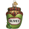 Old World Christmas Blown Glass Ornament for Christmas Tree, Jar of Olives