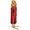 Old World Christmas Glass Blown Tree Ornament, Red Clip On Candle (With OWC Gift Box)