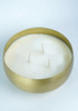 Rewined Company Natural Soy Candle Gold Bowl, 3 Wicks, Paloma Scent, 30 Ounces
