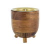 Rewined Company Natural Soy Small Wood Candle, Rose Scent, 7 Ounce