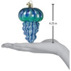 Old World Christmas Glass Blown Ornament for Christmas Tree, Blue Jellyfish (With OWC Gift Box)
