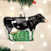 Old World Christmas Black Dairy Cow Glass Blown Ornament for Christmas Tree