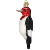 Old World Christmas Glass Blown Ornament Christmas Tree, Red Headed Woodpecker (With OWC Gift Box)