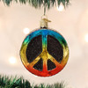 Old World Christmas Glass Blown Ornament for Christmas Tree, Peace Sign
