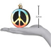 Old World Christmas Glass Blown Ornament for Christmas Tree, Peace Sign
