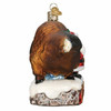 Old World Christmas Glass Blown Ornament, Santa with Bison 4"