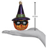 Old World Christmas Glass Blown Ornament, Masked Witch Jack O'Lantern (With OWC Gift Box)