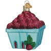 Old World Christmas Glass Blown Ornament, Carton of Raspberries (With OWC Gift Box)