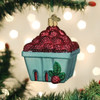 Old World Christmas Glass Blown Ornament, Carton of Raspberries (With OWC Gift Box)