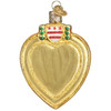 Old World Christmas Blown Glass Ornament for Christmas Tree, Purple Heart