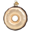 Old World Christmas Glass Blown Ornament Chocolate Frosted Donut (With OWC Gift Box)