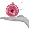 Old World Christmas Blown Glass Ornament for Christmas Tree, Pink Frosted Donut Old World Christmas Blown Glass Ornament for Christmas Tree, Pink Frosted Donut