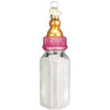 Old World Christmas Ornaments Girl Baby Bottle Glass Blown, Christmas Tree