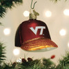 Old World Christmas Blown Glass Ornament for Christmas Tree, Virginia Tech Baseball Cap