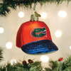 Old World Christmas Glass Blown Christmas Ornament, Florida Gators Baseball Cap (With OWC Gift Box)