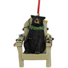 Kurt Adler Resin Christmas Tree Ornament, Black Bear On Adirondack Chair