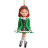 Kurt Adler Irish Girl Dancer in Green Dress Christmas Ornament