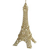 Kurt Adler Acrylic Ornament for Christmas Tree, Eiffel Tower, Gold