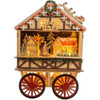 Kurt Adler Battery-Operated Wooden LED Lighted Tabletop Decoration, Wagon Village Scene, 18.9"