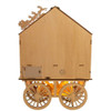 Kurt Adler Battery-Operated Wooden LED Lighted Tabletop Decoration, Wagon Village Scene, 18.9"