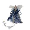Kurt S. Adler Christmas Lighted Angel Treetopper, Blue Dress, 12"