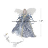 Kurt S. Adler Christmas Lighted Angel Treetopper, Blue Dress, 12"