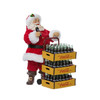 Kurt Adler Coca-Cola Fabriche Santa With Delivery Cart, 10.5"
