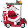 Kurt Adler Fabriche Santa Driving Golf Cart Christmas Figurine, 11.25"