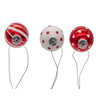 Kurt Adler Red and White Glass Ball, 9-Piece Box Ornament Set, 40MM