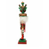 Kurt Adler Hollywood Nutcrackers Red and Green Leaves Hat Nutcracker, 18"