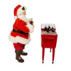 Kurt Adler Coca-Cola Fabriché Santa With Table Cooler, 2-Piece Set, 10.5"