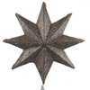 Kurt Adler 8-Point Ruby and Platinum Star Christmas Treetoper, Red/Silver, 16.5"