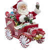 Kurt Adler Fabriché Wind-Up Musical Candy Car Santa Christmas Figurine, 8.5"