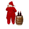 Kurt Adler Fabriche Collection, Wine Tasting Santa, 2-Piece Set, 10.5"