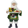 Kurt Adler Fabriche Collection, Musical Irish Chef Santa, 10.5"