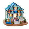 Kurt Adler Corded Pre-Lit Table Piece, Gingerbread Beach House, 8"